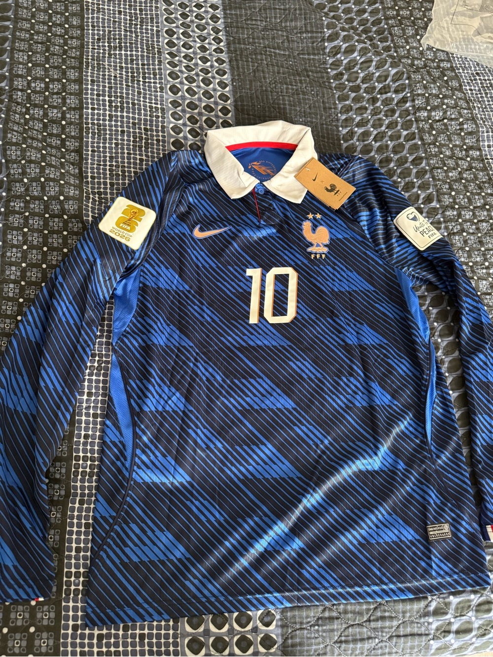 Nike france world cup 2026 soccer jersey kylian mbappe long sleeve football